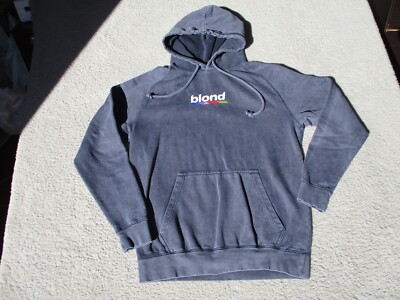 Frank Ocean Sweater Mens Medium Hoodie Faded Navy Blue Blonded Sweatshirt  Merch | eBay