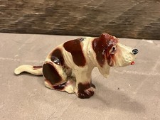 Vintage Cast Iron/Metal Basset Hound Figurine Manoil Made in USA