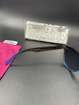 Oakley Frogskin Rootbeer/Cyan Fade w/ Blue Iridium Lenses | eBay