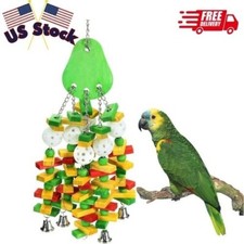 Large Bird Toys, Parrot Toys for Macaws African Grey Amazon Parrots, Green