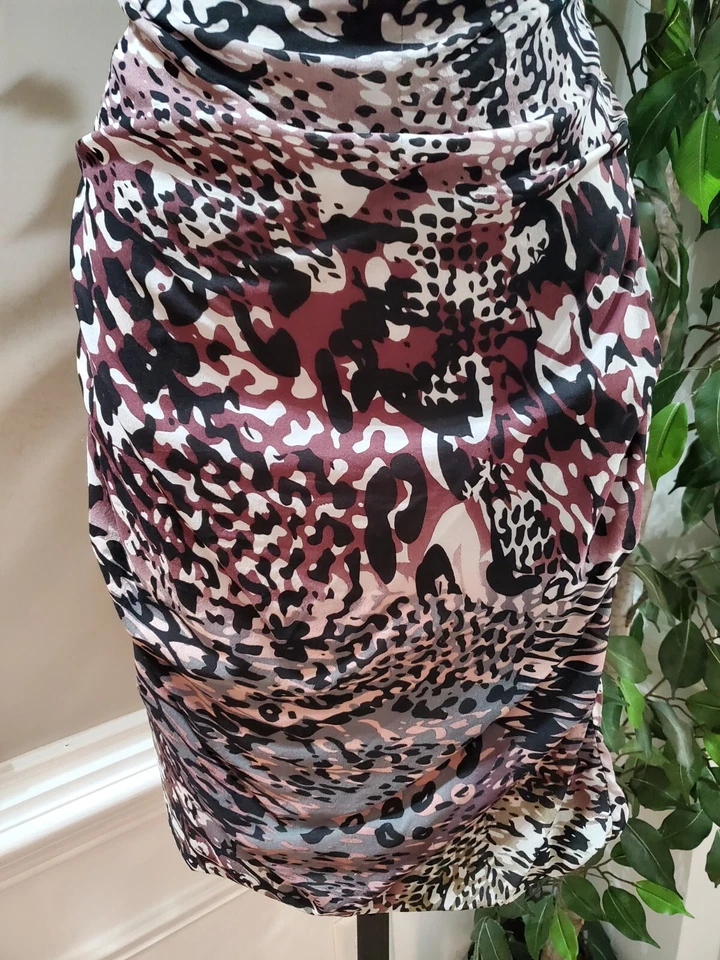 Vestido para mujer Andrew Marc multicolor de nailon con cuello en V sin mangas hasta la rodilla talla 2 Foto 4 de 4