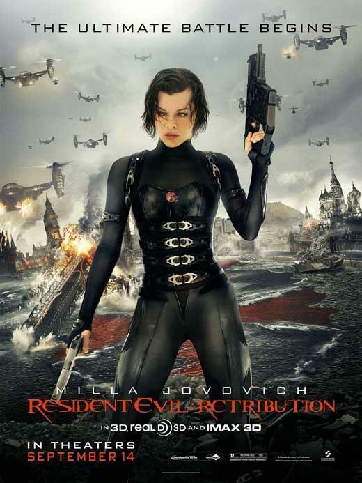 Resident evil movie poster with ada and chainsaw