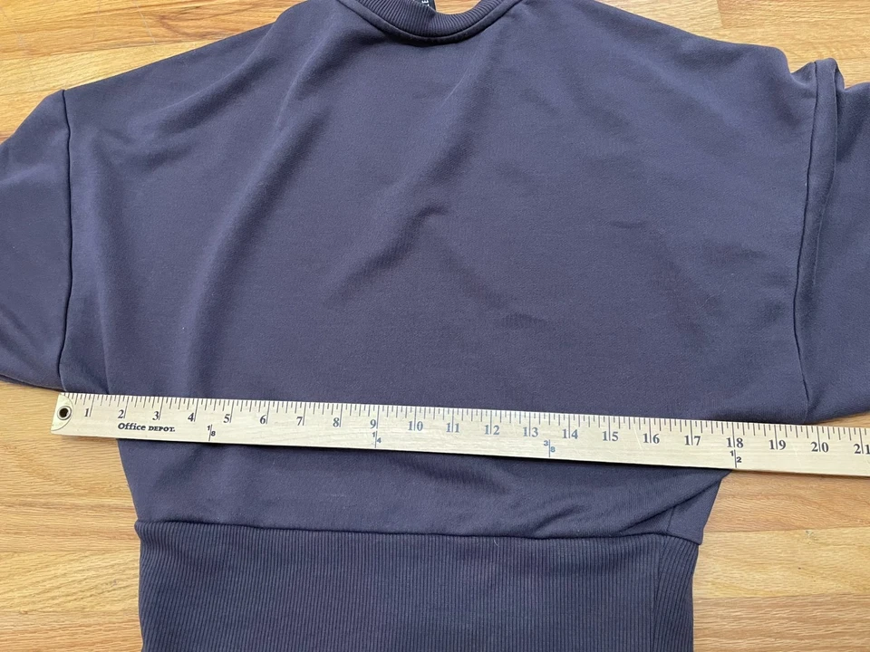 Sudadera Pullover Athleta Potrero Para Mujer Cintura Acanalada Manga Dolman XS Gris Foto 4 de 4