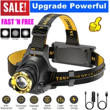 990000LM LED Headlamp Rechargeable Headlight Zoomable Head Torch Lamp Flashlight