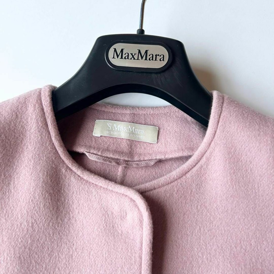 MAXMARA Double Face Coat Pink with Hanger Storage Bag eBay