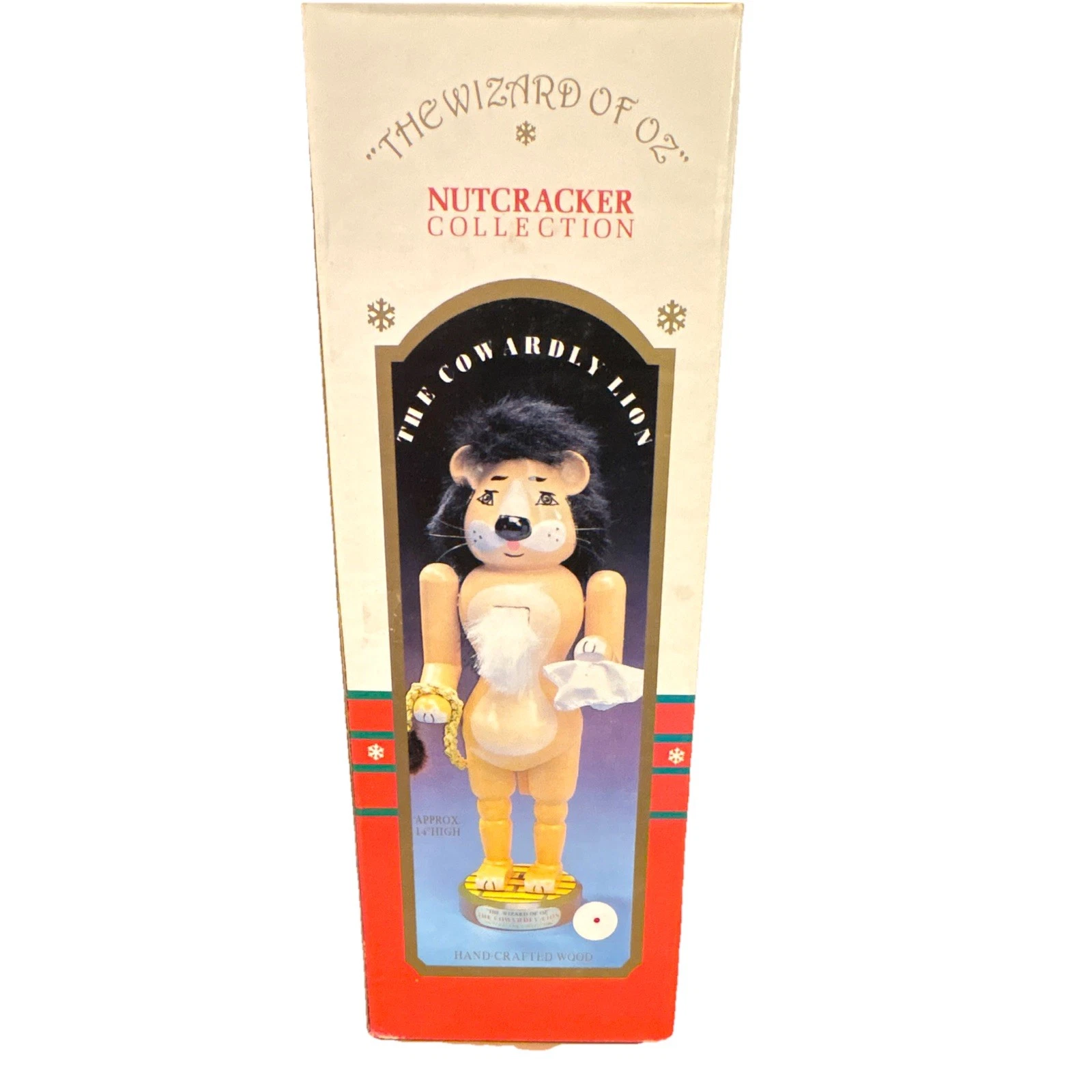 Kurt S. Adler Wizard of Oz Cowardly Lion Handcrafted Wood Nutcracker 14" w/box