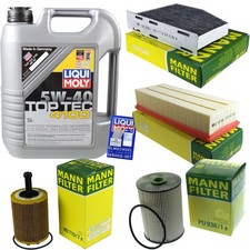 Produktbild - INSPEKTIONSKIT FILTER LIQUI MOLY ÖL 5L 5W-40 für VW Touran 1T1 1T2 2.0 TDI 16V