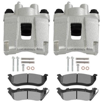 For 2006-2010 Explorer Sport Trac Mountaineer Rear Disc Calipers & Brake Pads