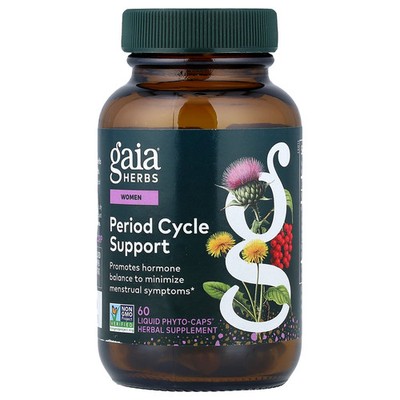 2 X Gaia Herbs, Women, Period Cycle Support , 60 Liquid Phyto-Caps�