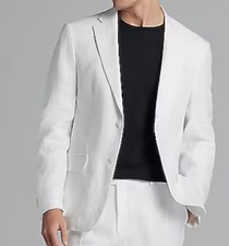 Tommy Hilfiger Modern-Fit Conrad Linen Sport Coat Jacket White 44L MSRP: 295