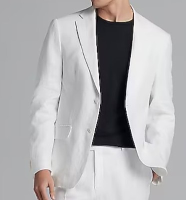 Tommy Hilfiger Modern-Fit Conrad Linen Sport Coat Jacket White 40R 40 R NWT