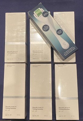6x 8oz Glycolic Acid 7% Toning Solution pH-3.6 Exp 4/27 +0.25 Microneedle Roller