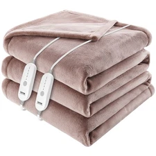 SKYSHALO Brown Flannel Electric Blanket,NEW PRODUCT EXPLOSION