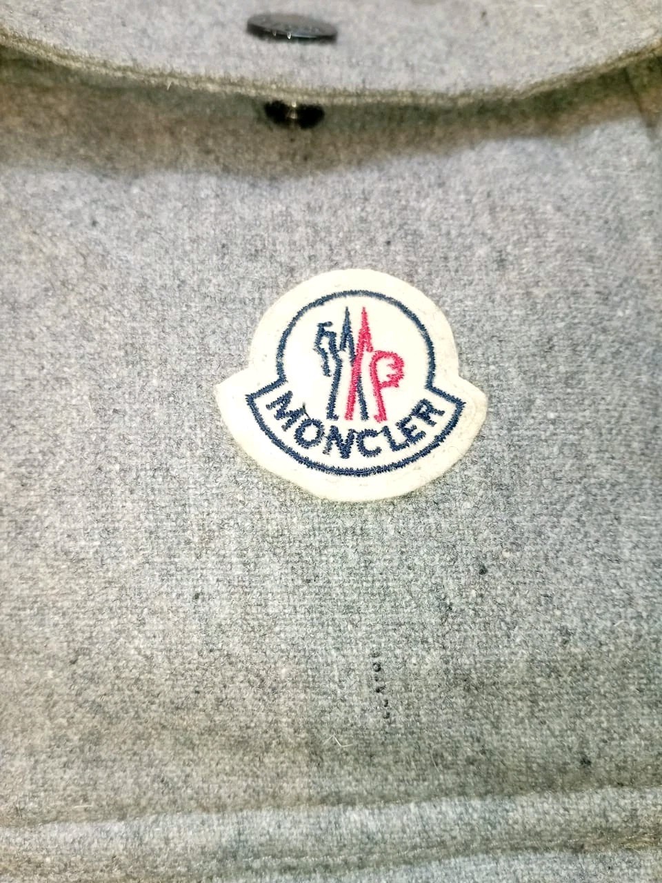 Authentic Moncler Branson Down Jacket Gray Wool B… - image 3