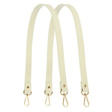 23" Leather Purse Strap Replacement Gold Buckle for Handbag 2 Pack, Warm White 