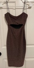 Size small Windsor Dazzling plum Glitter Glow midi Dress