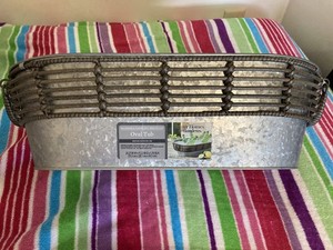 Better Homes & Garden Oval Galvanized Tub 20.27”L X 11.22”W X 5.7”H In/ Outside