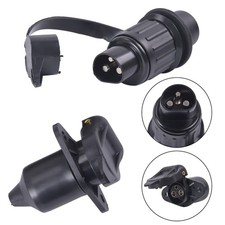3 Polig Steckdose 12V Wasserdicht Steckverbinder Traktor Anh&auml;nger LKW Adapter