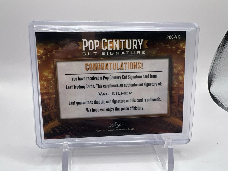 2020 Leaf Pop Century Cut Signatures Val Kilmer Autograph Auto NM-MT - Image 4 of 4