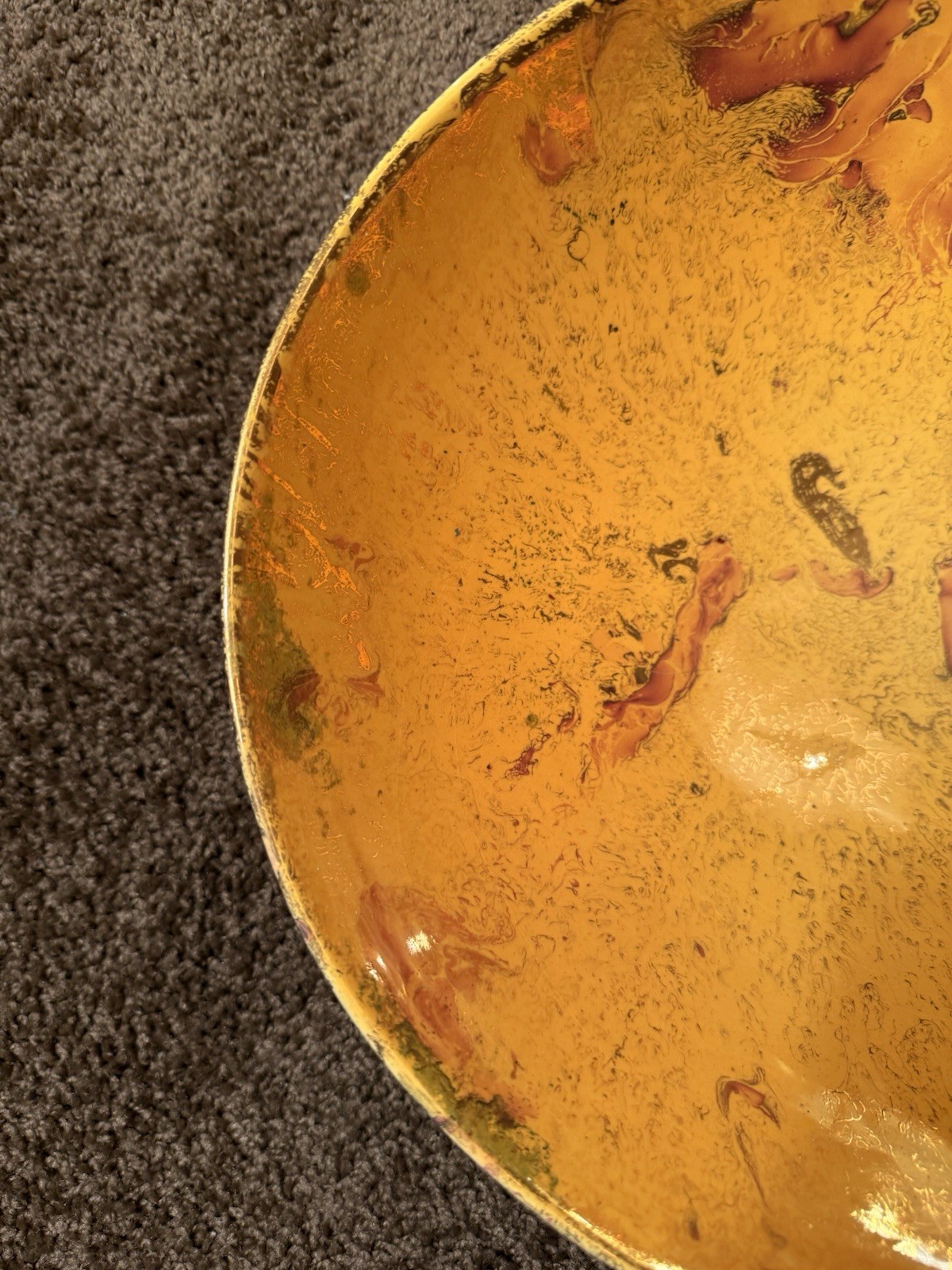 Sascha Brastoff Vintage Ceramic Bowl Signed 13 Inches Wide Excellent Condition