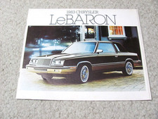 1983 CANADIAN CHRYSLER LeBARON SALES BROCHURE