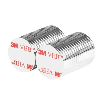 5/8 x 1/16 Inch Neodymium Rare Earth Disc Magnets N48 with Adhesive (30 Pack) - Image 1 of 2