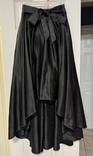 Black High Low Skirt Kids Large Fairy Goth Grunge Petticoat Costume Pirate Bow