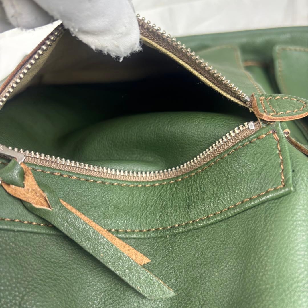 Porter Structure Leather Backpack Green Genuine L… - image 20