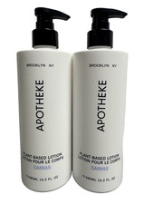 2 PACK Set Apotheke CANVAS Plant Based BODY LOTION 16.2Oz 480mL Pump Bottle