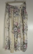The Villager VTG Pleated Floral Midi Skirt Pastel Watercolor Pattern Size 8 25  