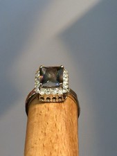 Vintage Sterling Silver DBJ Mystic Topaz CZ Ring - Sz 6.5