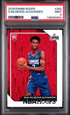 PSA 9 - SHAI GILGEOUS-ALEXANDER RC #262 - 2018 - ROOKIE - OKLAHOMA CITY THUNDER