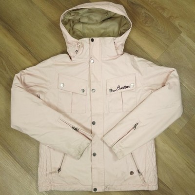 Burton Women's Light Pink Hooded Ski Snowboard Jacket Small - Activewear, winter
