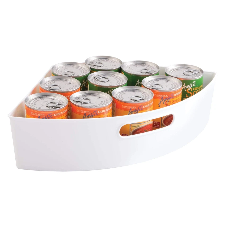 iDesign 62631 Plastic Lazy Susan Cabinet Storage Bin, 1/4 Wedge Container for - Image 2 of 4