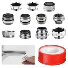 12 pcs Faucet Adapter Kit, Kitchen Aerator Adapter Set Male Female Sink Fauce...
