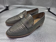 Franco Sarto Hudley 2 Loafer Tan Perforated Leather 8.5 M Metallic Greenish