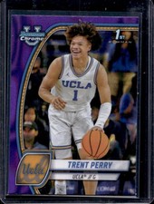 Trent Perry 2024-25 Bowman University Chrome #67 Purple Lava Refractor