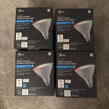 4 X GE Cync Smart Full Color Direct Connect Outdoor Light Bulbs PAR38 Bulb 90W