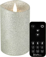 Real Wax Flameless LED Candles with Remote Control, 3"x 5"Flickering 3D Moving F