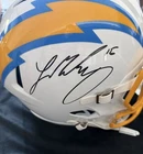 Ladd McConkey Autographed Full Size Speed Replica Helmet. LA Chargers. BAS Cert.