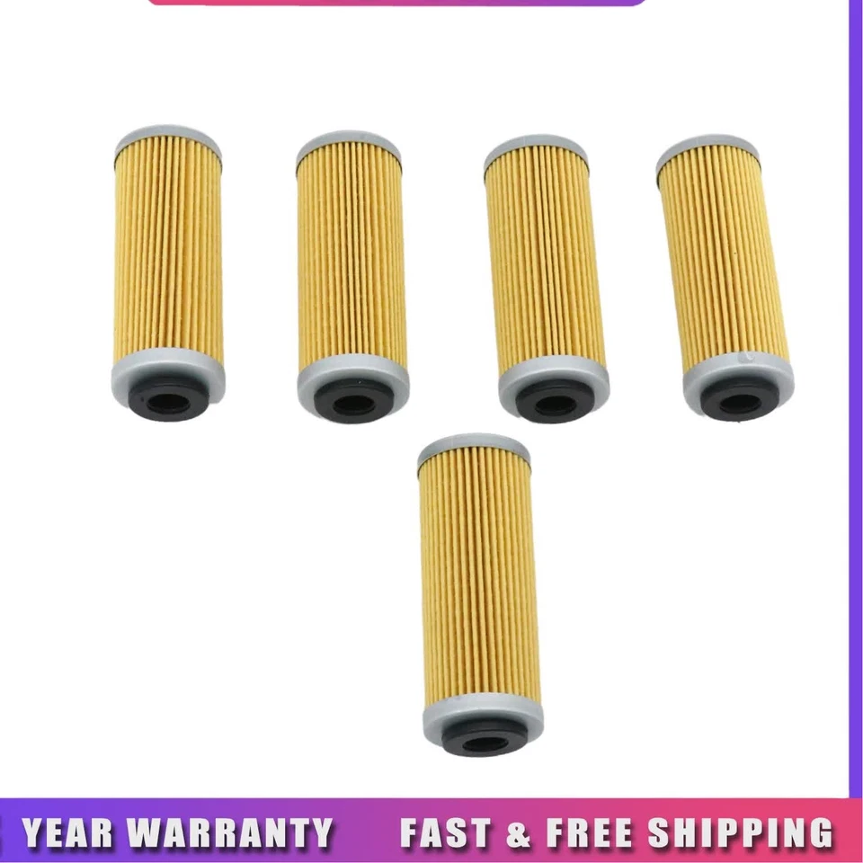 Filtro de aceite 5 piezas para KTM 500 EXC-F 400 XC-W 450 SX-F Husqvarna FX350 FS450 FE501 Foto 3 de 4