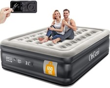 OhGeni Air Mattress Queen with Built in Pump, Inflatable Blow Up Mattress