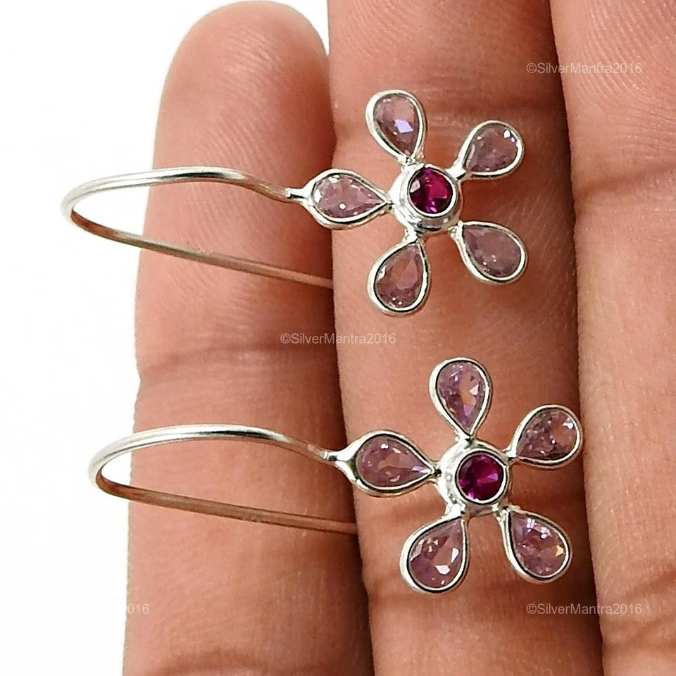 Orecchini A Pendente Nuovi In Argento Sterling 925 Con Pietra In Zirconia Cubica - Immagine 3 di 4