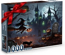 Halloween Puzzles 1000 Pieces-Creative Play & Haunted House...