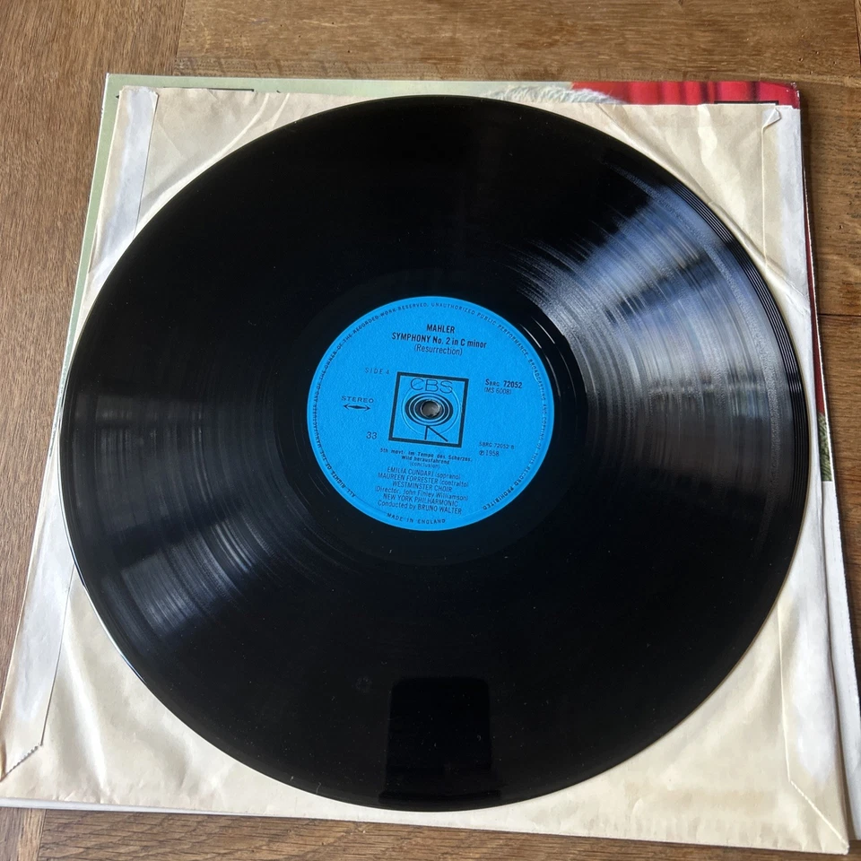 Mahler: Symphony No. 2 'Resurrection' - Walter **CBS SBRG 72052/3 ED1 2LP** - Image 4 of 4