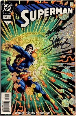 Superman #150 (Vol 2, 1999) - Foil Signed 2x by Dan Jurgens + Steve Epting w/COA