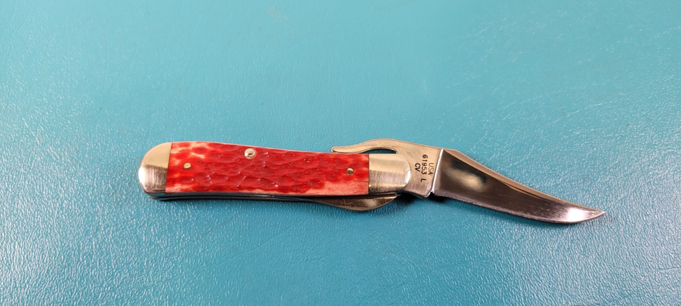 CASE XX 61953 L CV Russlock Folding Pocket Knife Jigged Red TR461 | eBay