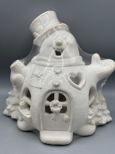 Snowman Ceramic Bisque Ready to Paint White Christmas Decor DIY