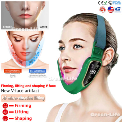 V-Line Face Shaped Lift Firming Machine Electric Vibration Photon LED Light USA