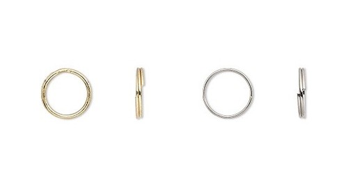 SPLIT RINGS 12mm Findings for Jewelry Crafts Keys GOLD or NICKEL 25/ 50/100/500 - Picture 4 of 4